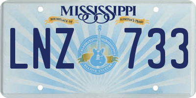 MS license plate LNZ733