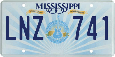 MS license plate LNZ741