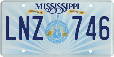 MS license plate LNZ746