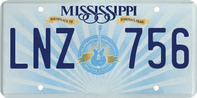 MS license plate LNZ756