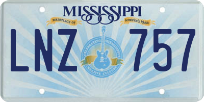 MS license plate LNZ757