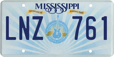 MS license plate LNZ761