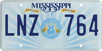 MS license plate LNZ764