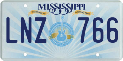 MS license plate LNZ766