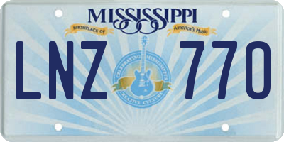 MS license plate LNZ770