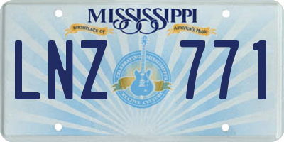 MS license plate LNZ771