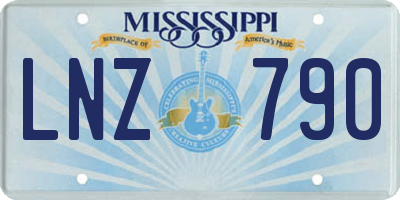 MS license plate LNZ790