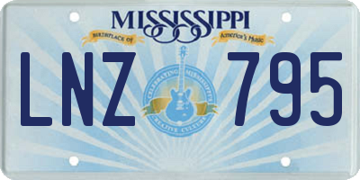 MS license plate LNZ795