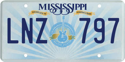 MS license plate LNZ797