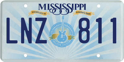 MS license plate LNZ811