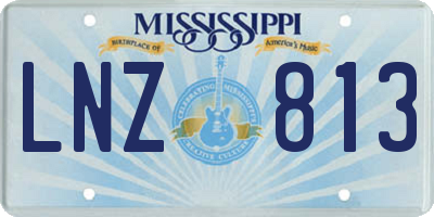 MS license plate LNZ813
