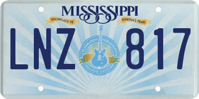 MS license plate LNZ817