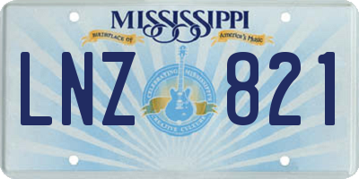 MS license plate LNZ821