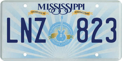MS license plate LNZ823