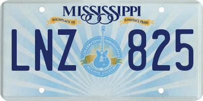 MS license plate LNZ825