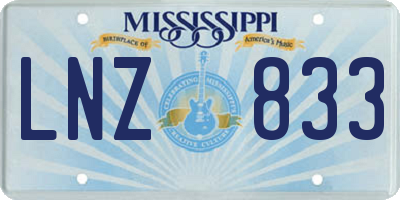 MS license plate LNZ833
