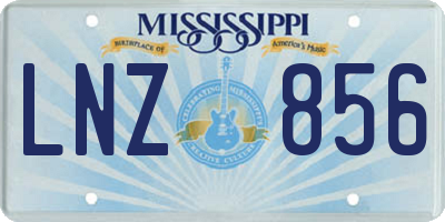 MS license plate LNZ856