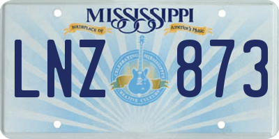 MS license plate LNZ873