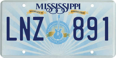MS license plate LNZ891