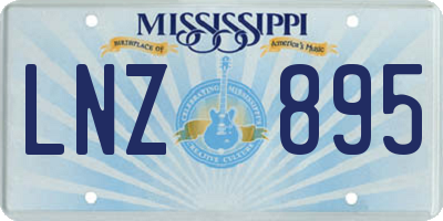 MS license plate LNZ895