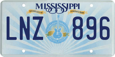 MS license plate LNZ896
