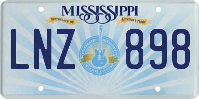 MS license plate LNZ898