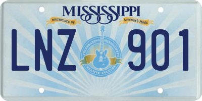 MS license plate LNZ901