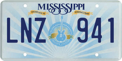 MS license plate LNZ941