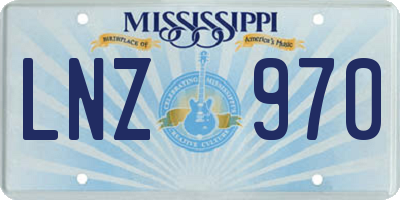 MS license plate LNZ970