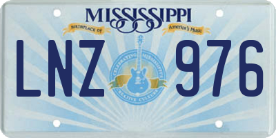 MS license plate LNZ976