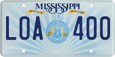 MS license plate LOA400