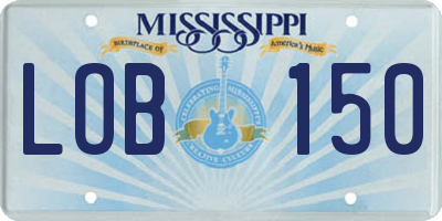 MS license plate LOB150