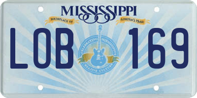 MS license plate LOB169