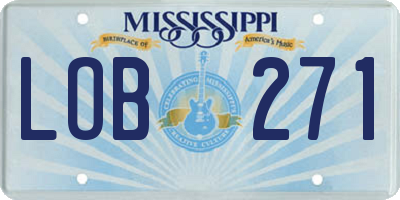 MS license plate LOB271