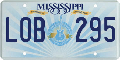 MS license plate LOB295