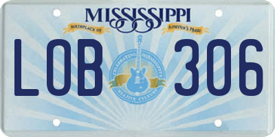 MS license plate LOB306