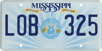 MS license plate LOB325