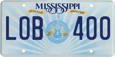 MS license plate LOB400