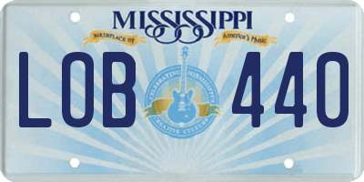 MS license plate LOB440