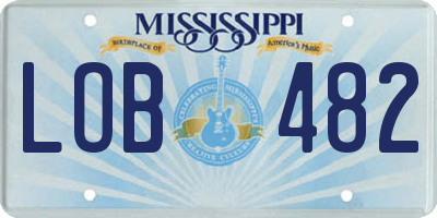 MS license plate LOB482