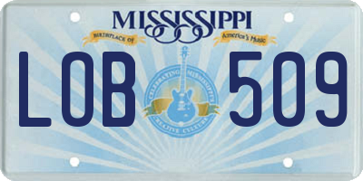 MS license plate LOB509