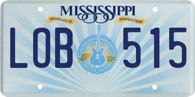MS license plate LOB515