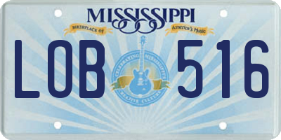 MS license plate LOB516