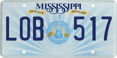 MS license plate LOB517