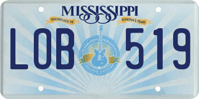 MS license plate LOB519