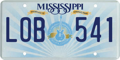 MS license plate LOB541
