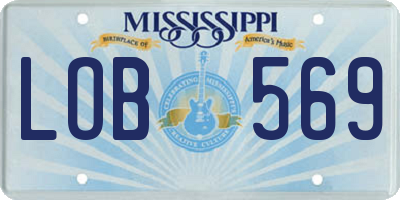 MS license plate LOB569