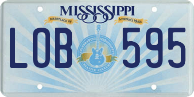 MS license plate LOB595