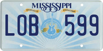 MS license plate LOB599