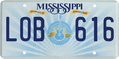 MS license plate LOB616